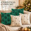 Housses de coussin décoratives sapin de Noël, 40 x 40 cm, ensemble de 2, vert-138213946