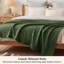 Couverture en mousseline 100% coton, simple TG, 4 couches pour lit, lit et confort quotidien, vert olive, 200 g / m²-105503287-114314581