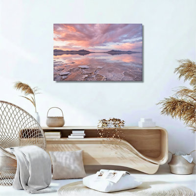Ensemble de 1 toile murale « Reflets du coucher de soleil »