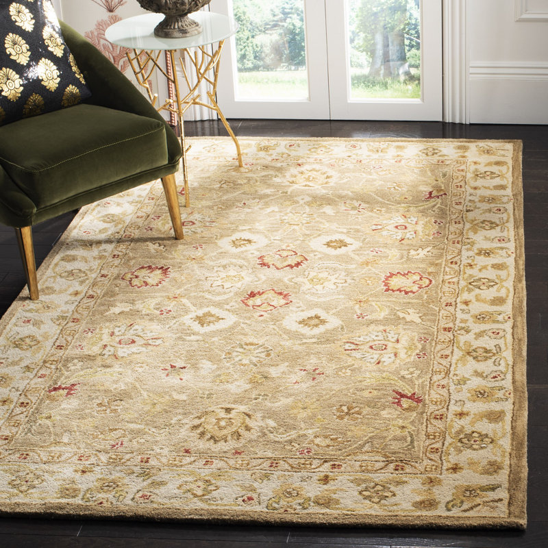 Crisanta Hand Tufted Wool Oriental Rug, Rectangle 6' x 9'