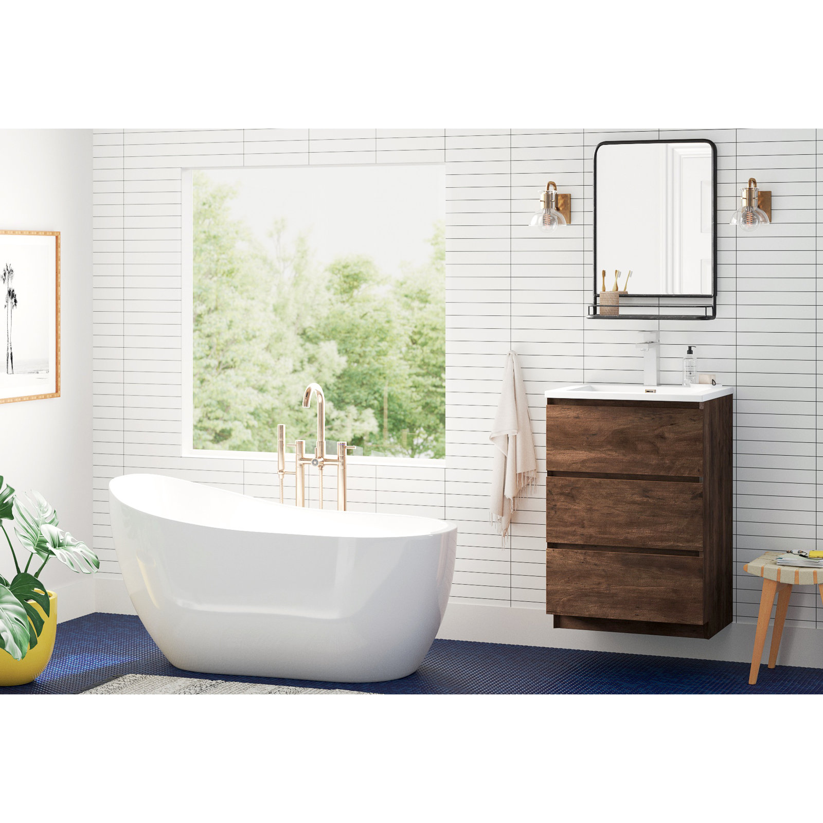 Modern Single Hole Bathroom Faucet with Drain Assembly, Single Handle Bathroom Sink Faucet, Chrome