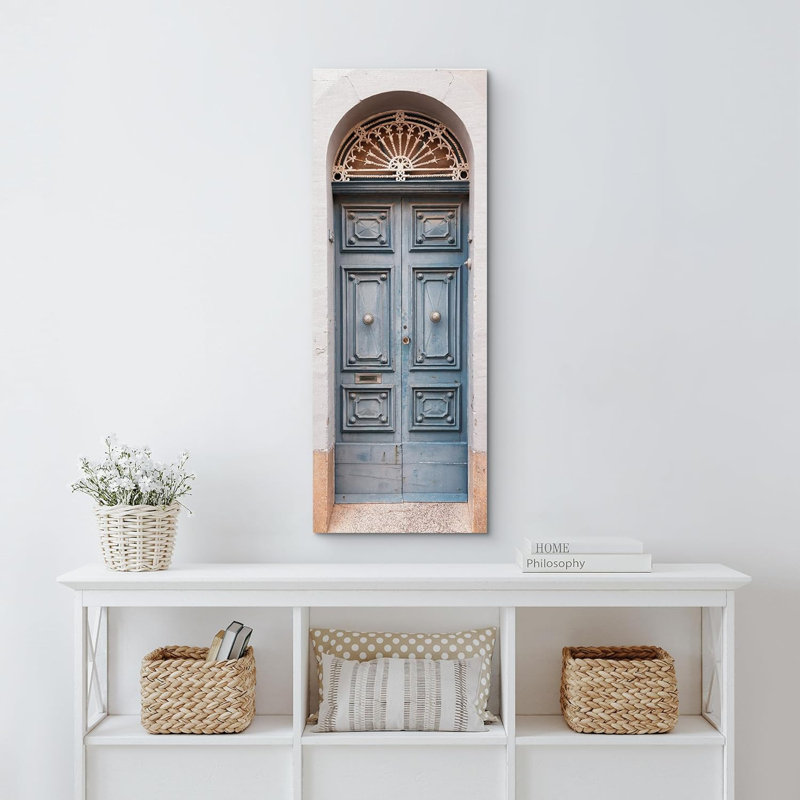 Impression de paysage urbain sur toile 2 portes colorées