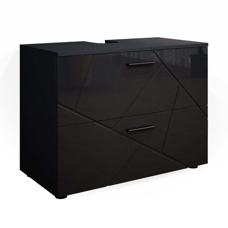 Biftu 80Cm Single Bathroom Vanity Base only, Anthracite