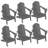 HDPE Adirondack Foldable Chair Wood Texture With Cup Holder(Set Of 6)-476454600