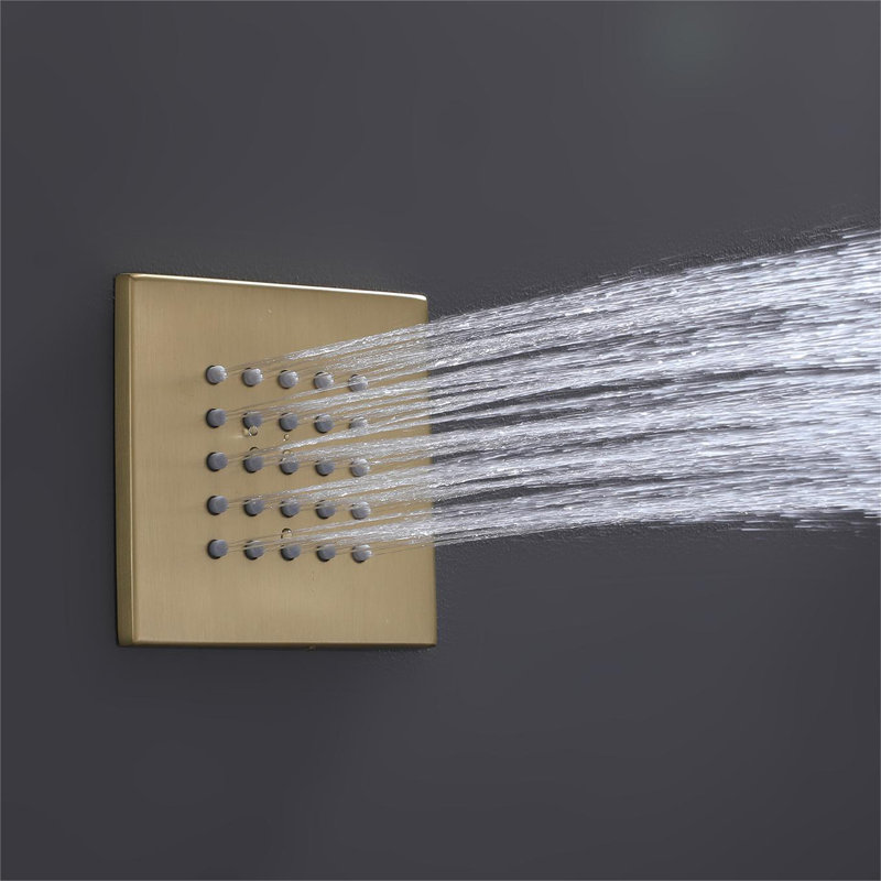 Bojet All-In-One Kit with Rough in-Valve, Brushed Gold