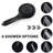 Shower Head With Handheld In Matte Black - 6 Spray Patterns, Brass, Energy Efficient High Wall Mounted 1.8 Gpm, Modes, Adjustable Flow, 59" Hose, Includes Rough-In Valve, Power Massage Pattern-126673597