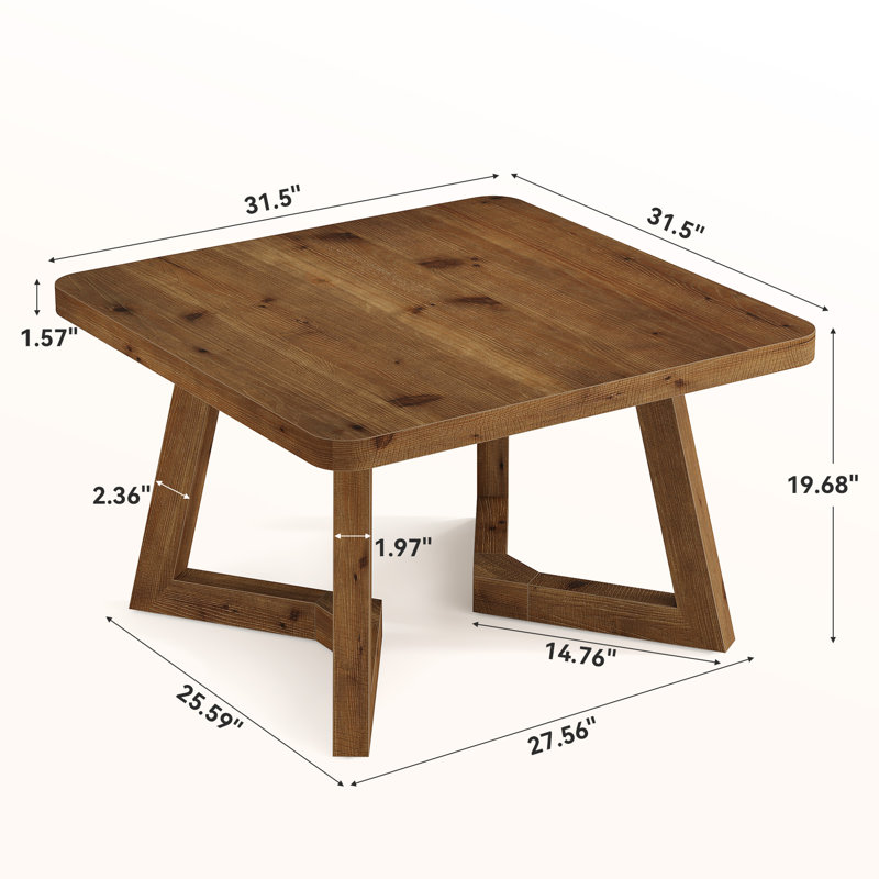 Solid Wood Trestle Coffee Table