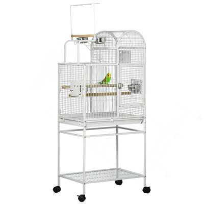 Cage à perroquet de 55 po de large avec crochets à jouets Pawhut