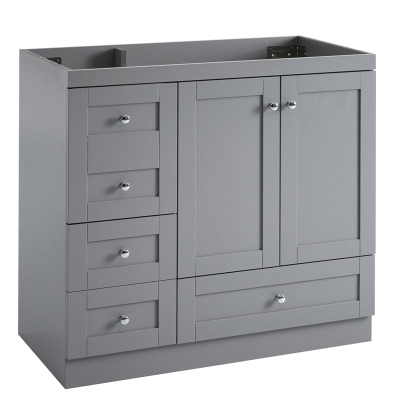 Meuble-lavabo gris