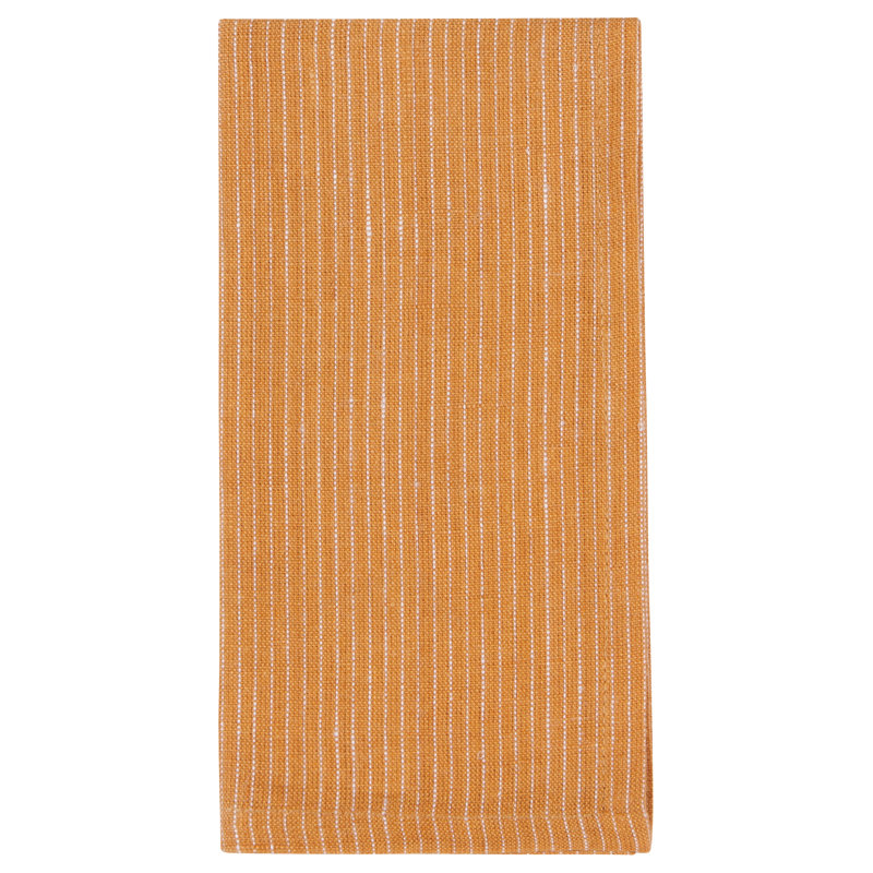 Ensemble de serviettes en coton 4 pièces Pinstripe, Jaune