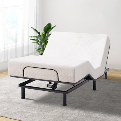 Lit réglable Linklater Zero Gravity avec massage et télécommande sans fil, matelas en mousse viscoélastique de 10 po inclus