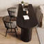 Ensemble de tables de bar droites pour 2 personnes en bois massif noir