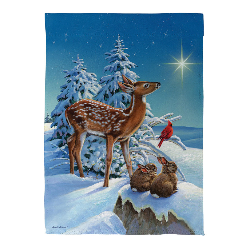 Drapeau de jardin en suède Starry-Eyed Woodland Friends