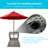 Outdoor Side Table With Umbrella Hole - 2 Tier Shelf For Patio, Garden, Backyard Rust- Metal, , Grey & Storage Rust- Mixed