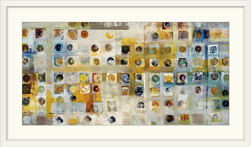 «Glensperth Continum» par Jill Martin, reproduction d'art, H 32 po x l 56 po x P 1 po, Cadre blanc