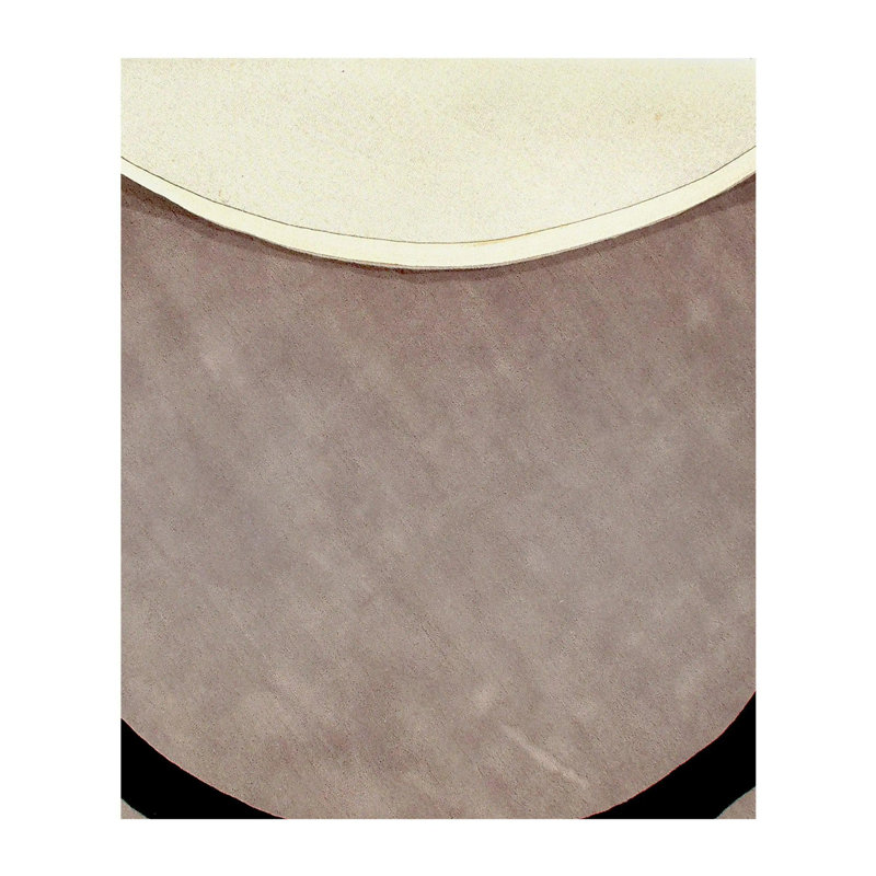 Tapis rond en laine / coton de couleur unie 8 pi 6 po Kelline