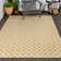 Aimee Traditional Cottage Checkerboard Yellow/Cream Indoor/Outdoor Rug