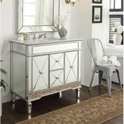 Arango 40'' Free-standing Single Bathroom Vanity with Marble Vanity Top -  House of HamptonÂ®, B612A32A0F8246C6B7DCDEC883E385E3