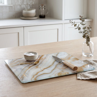 Gilded Marble Stream Cutting Board