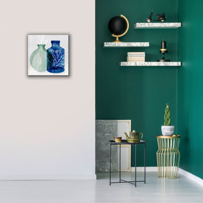  'Sea Glass Vase 2' by Annie Warren Canvas Wall Art, 18" x 18"