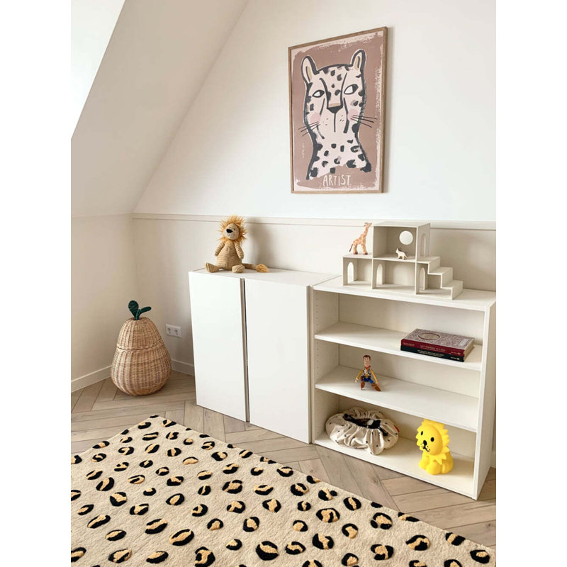 Rug Leopard, Rectangle 2'7.5" x 3'11.24"