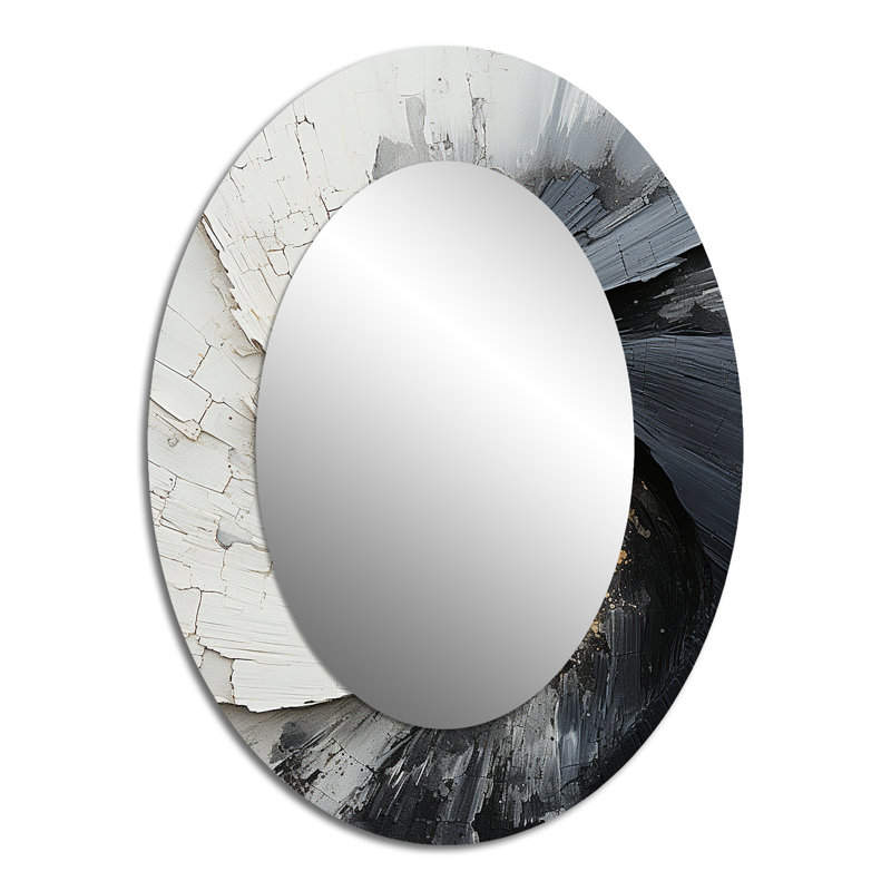 Contraste Harmony III - Miroir mural moderne ovale, 40 po x 30 po