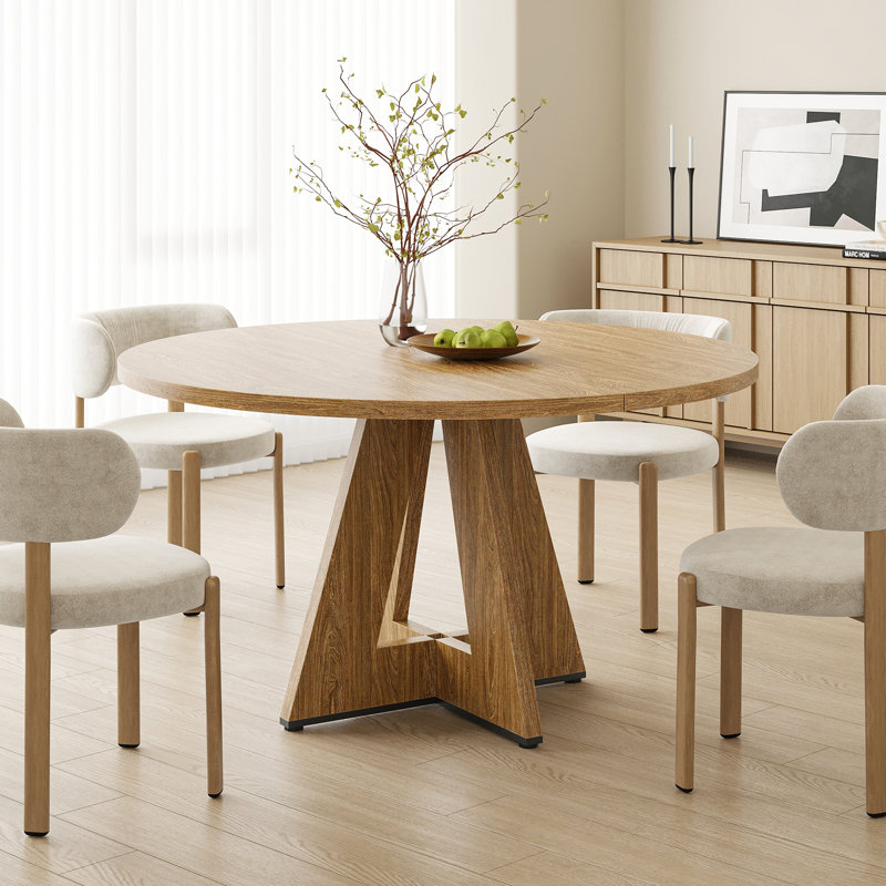 Round Dining Table, Walnut