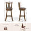 Ensemble de tabourets de bar avec dossier et repose-pieds-115665804-115665805