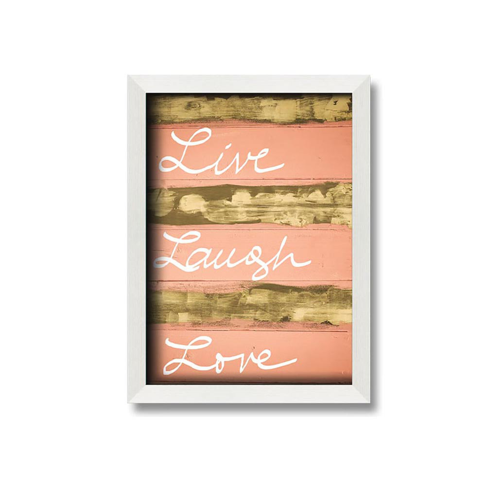 Live Laugh Love 3 Gerahmter Druck Wandkunst