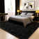 Soft Fluffy Black Faux Sheepskin Area Rug