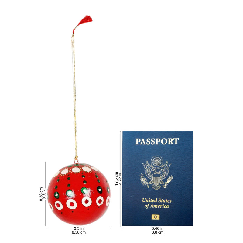 3.3'' Porcelain Ball Ornament