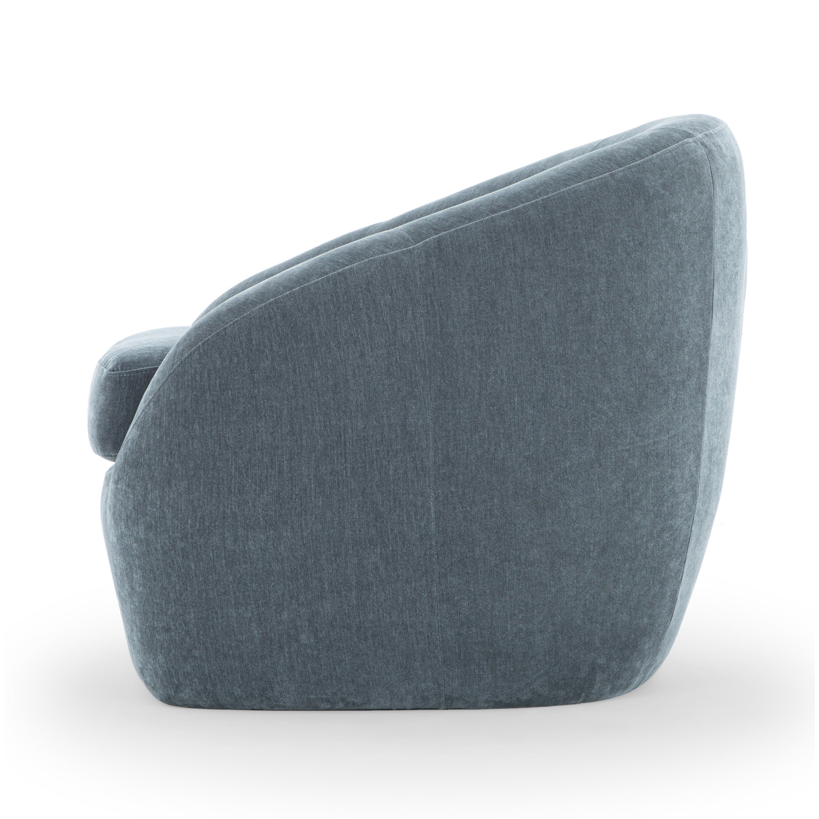 Stargazer Barrel Chair, Blue Performance Chenille