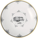 Villeroy & Boch Audun Maison Individual Pasta Bowl, Premium Porcelain, Made in Germany, Dishwasher and Microwave Safe, 40 oz Capacity, White/Yellow/Gray