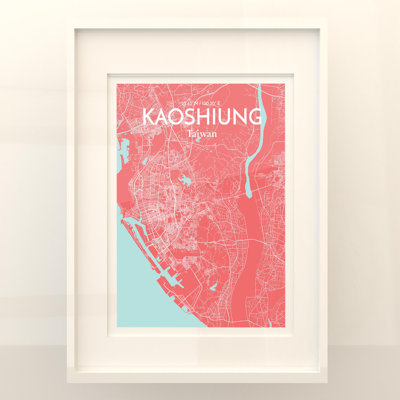 Kaoshiung City Map In Maritime - No Frame Print