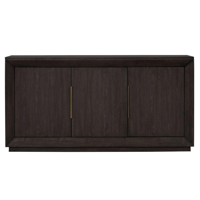 Goodwin 70in. Multi-use Oak Console, Espresso, Brown