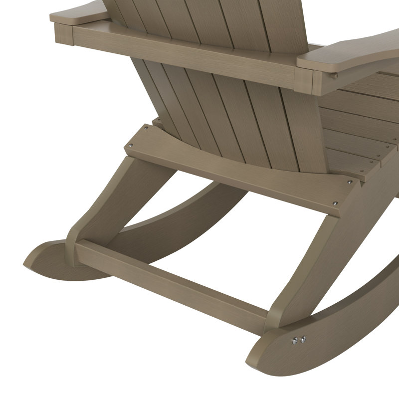 Chaise berçante d'extérieur en poly, Taupe