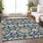 Premium Machine Washable Prisco Navy Rug-451130838