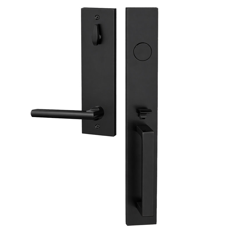 Ensemble de poignées avec levier Delray Bravura 973-839 - noir mat - L, Noir mat, Gauche