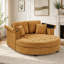 Canapé-lit rembourré avec siège capitonné et coussins amovibles 54,7 po Curved Chaise Lounge-1260580424