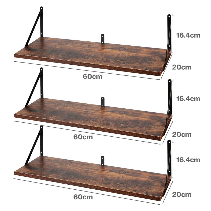 Solid Wood,Paulownia Wood, Iron Floating Shelf