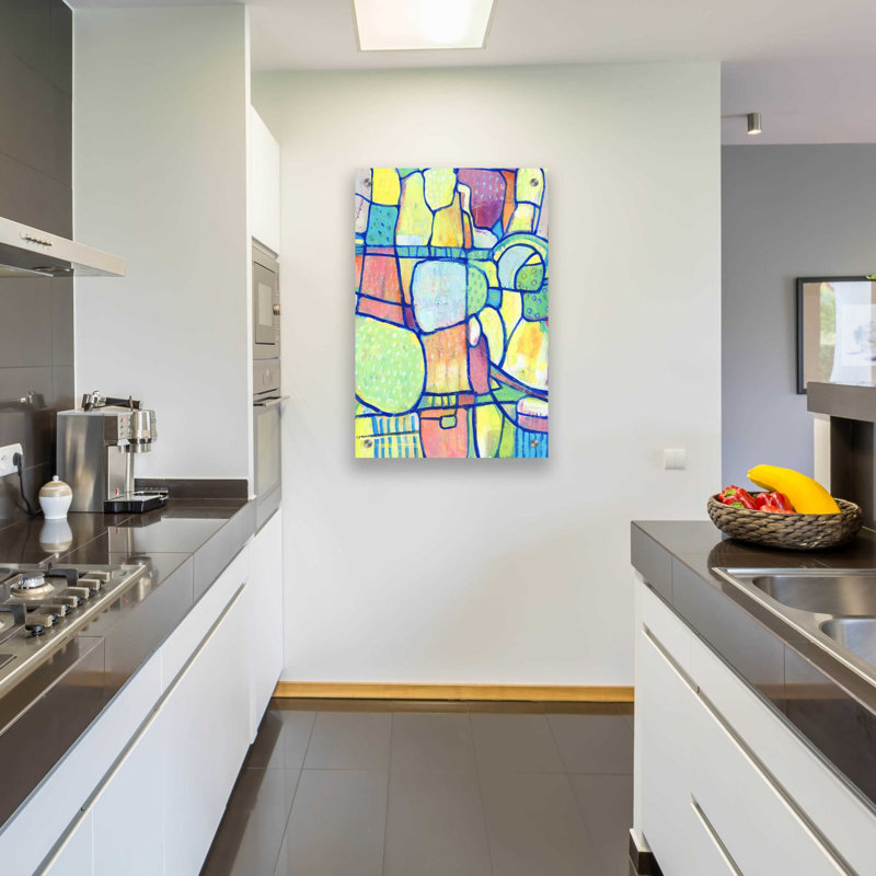 «Strain Glass Composition I» par Tim O'Toole, art mural en verre acrylique, H 36 po x l 24 po x P 0,2 po