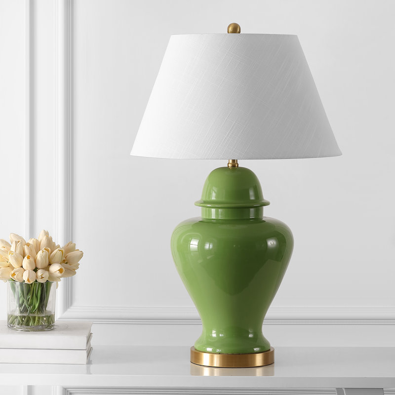 Ceramic Table Lamp, Green