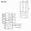 Armoire de cuisine Farmhouse, armoire de rangement haute autoportante avec 3 tablettes réglables, 8 tablettes de porte, 3 tiroirs pour la cuisine, la salle à manger-927730462