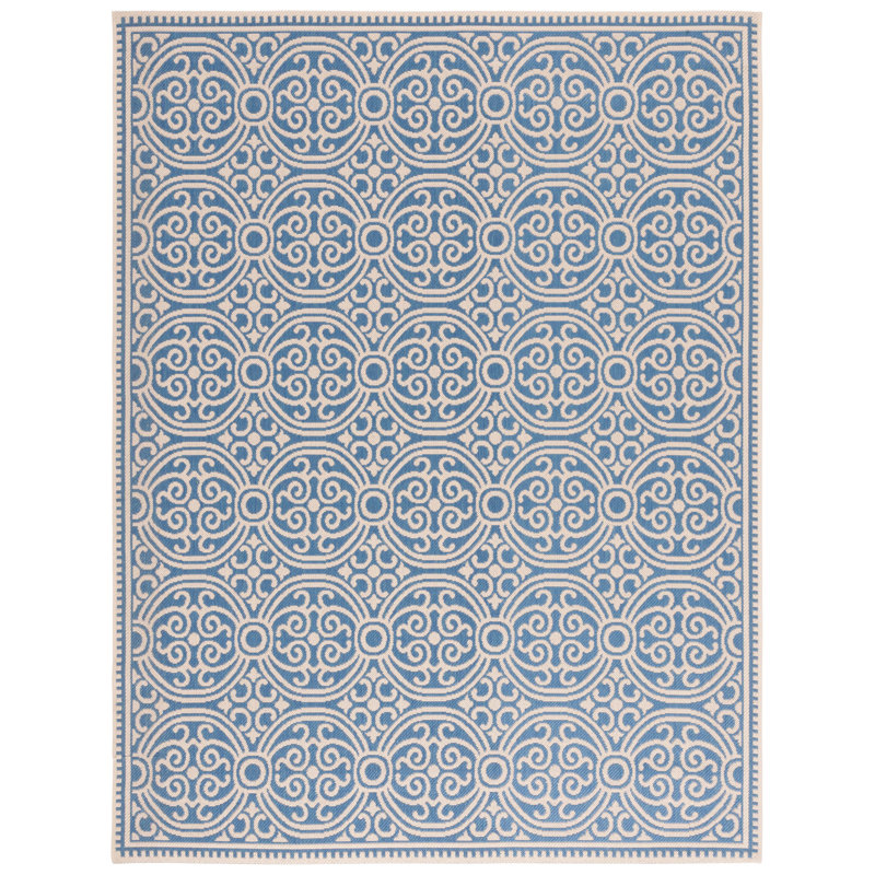 Msr Bh Martha Stewart Performance Damask Indoor/Outdoor Area Rug, Rectangle 5'1" x 7'