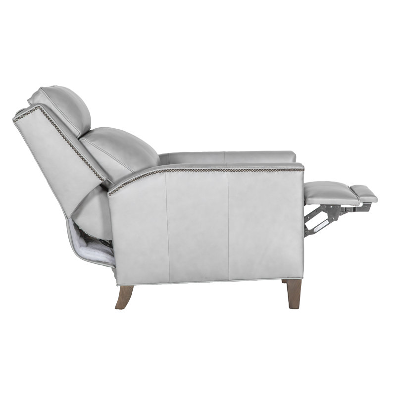 Fauteuil inclinable standard en cuir véritable de 31 po de largeur Beth, Amande chamois, Perle 1181, Manuel