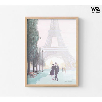 «French Couple Therapist Office», affiche de signe d'amour, œuvre d'art de la Tour Eiffel à Paris