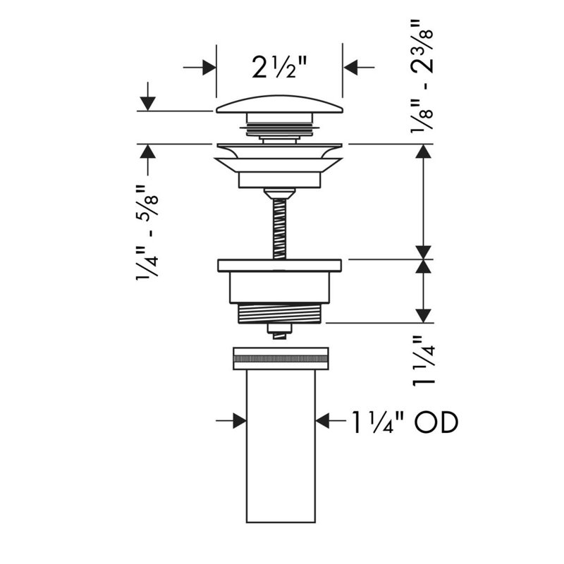 Bonde escamotable de lavabo de salle de bain, Or poli optique
