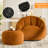 360° Rotating Shell Compression Lazy Sofa with Ottoman - Removable Breathable Plush Chaise Lounge for Living Room-353334621