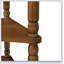 Petite table d'angle 33,8 po, petite table d'appoint en bois pour espaces compacts avec 3 niveaux et pieds en bois massif, brun