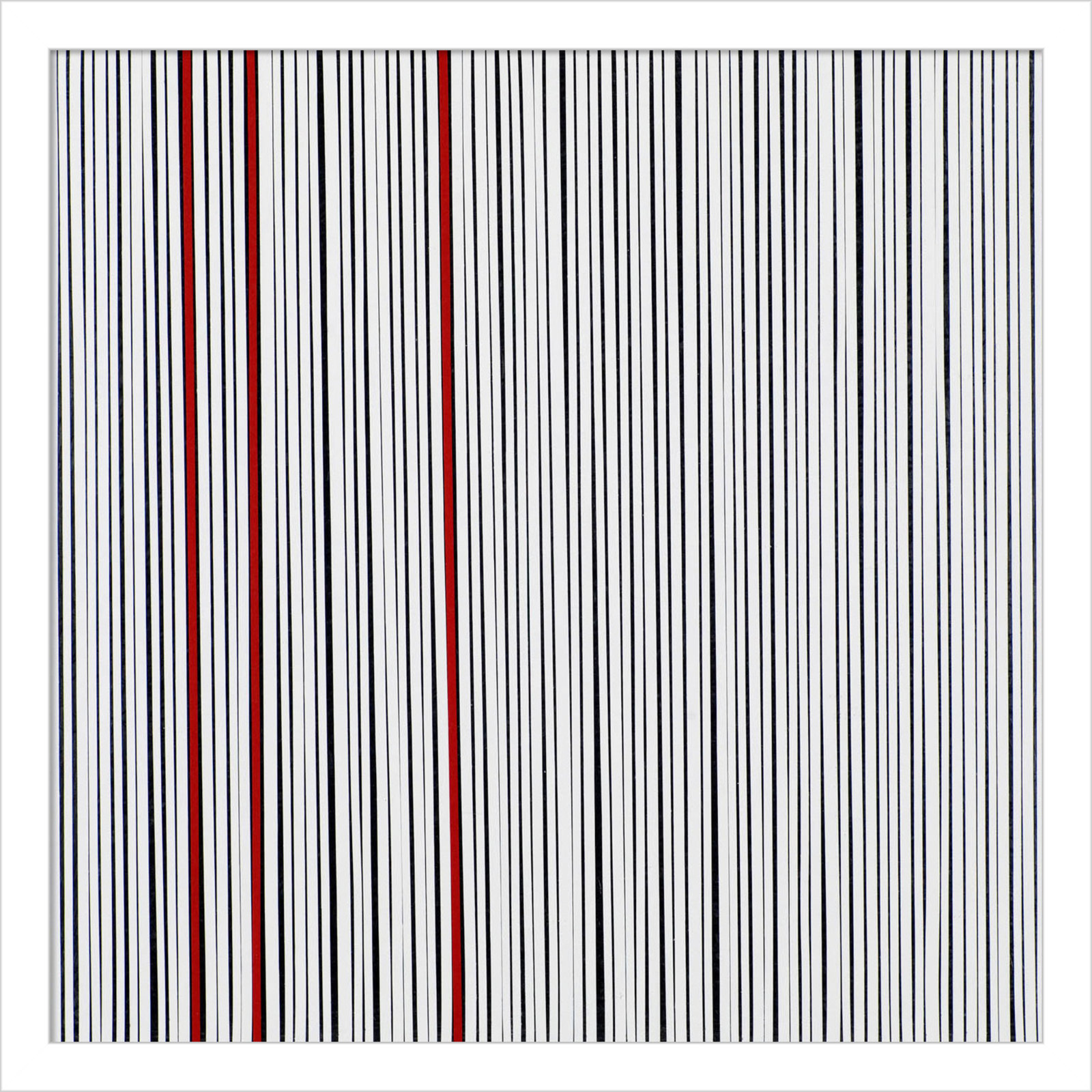 Mostly White Print by Alex Dunn, White, 17" H x 17" W x 1" D